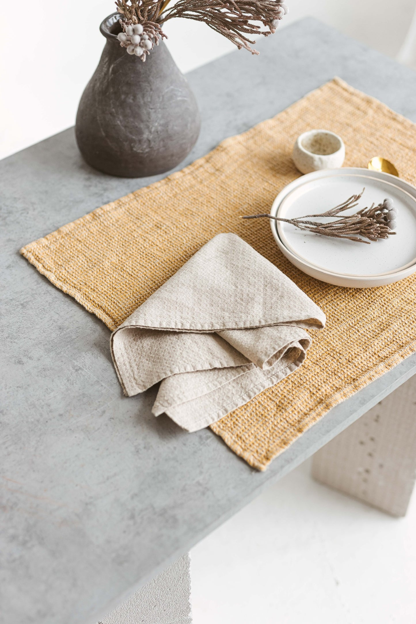 Linen Tea Towel Waffle Woven