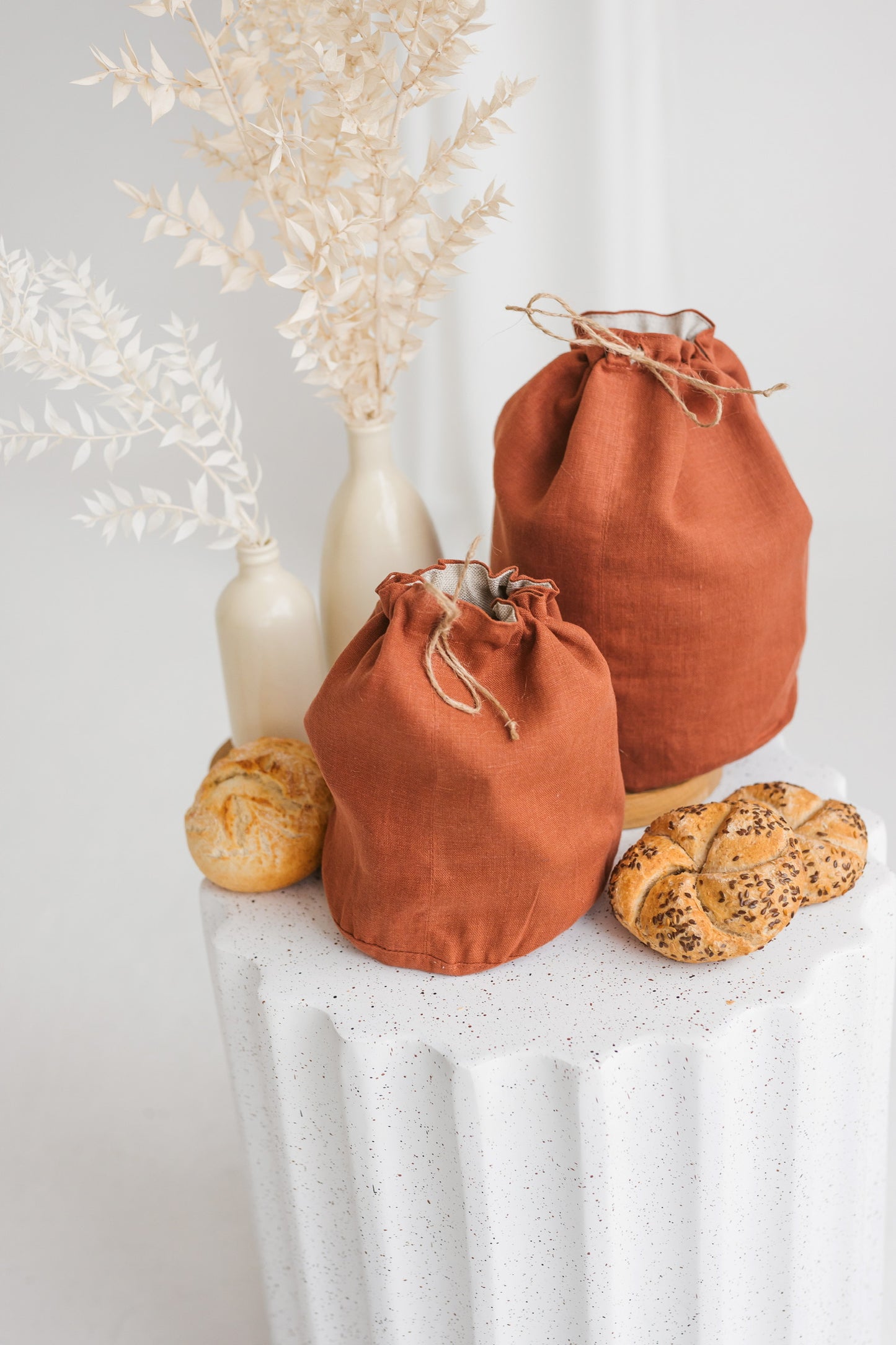 Plain Bakery and Vegetable Linen Storage Bags