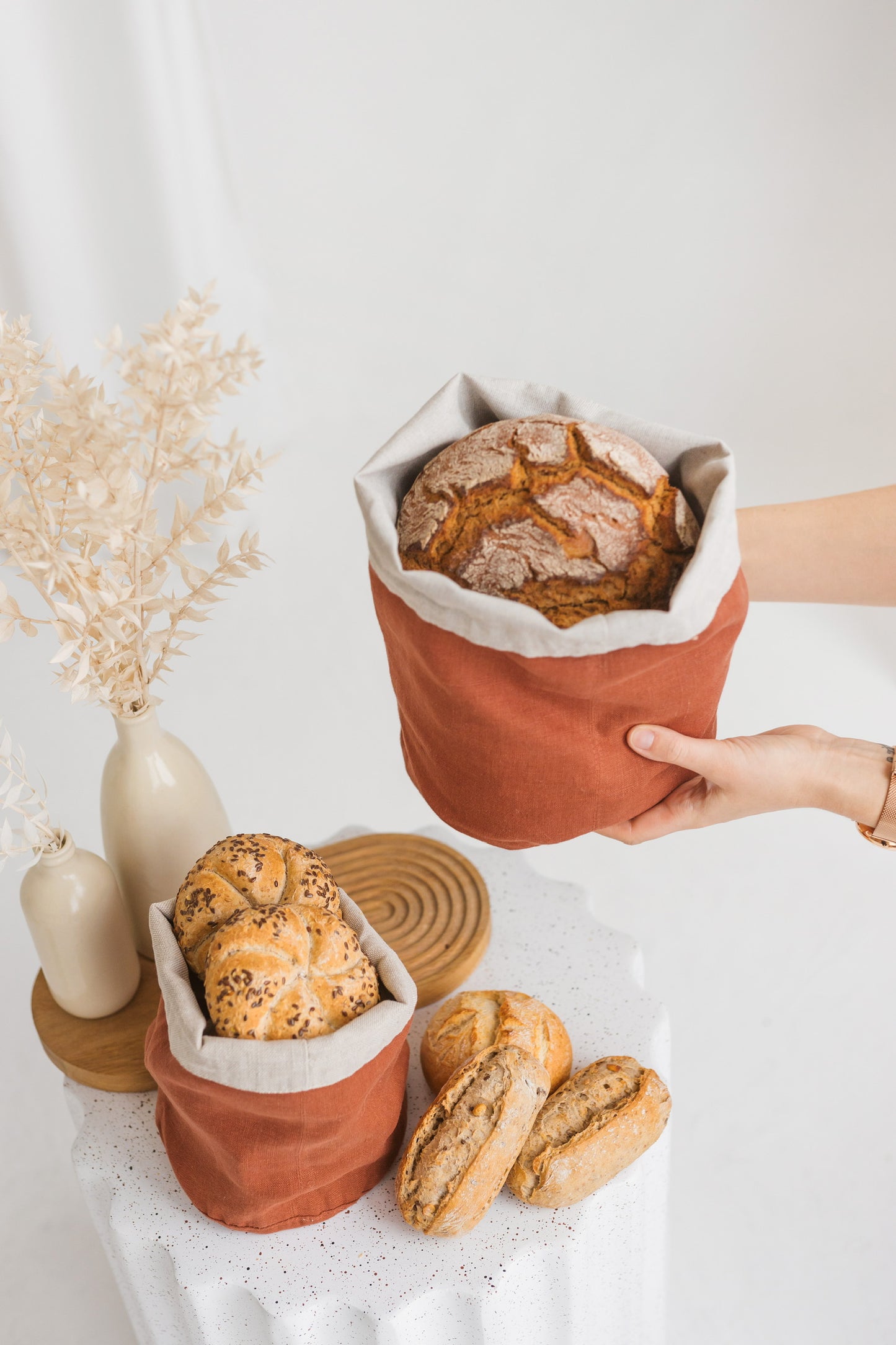 Plain Bakery and Vegetable Linen Storage Bags