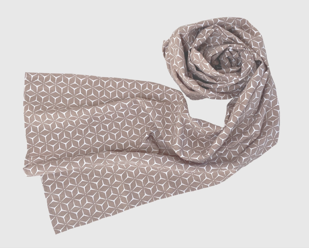 Long Linen Scarf/Shawl in Star Print