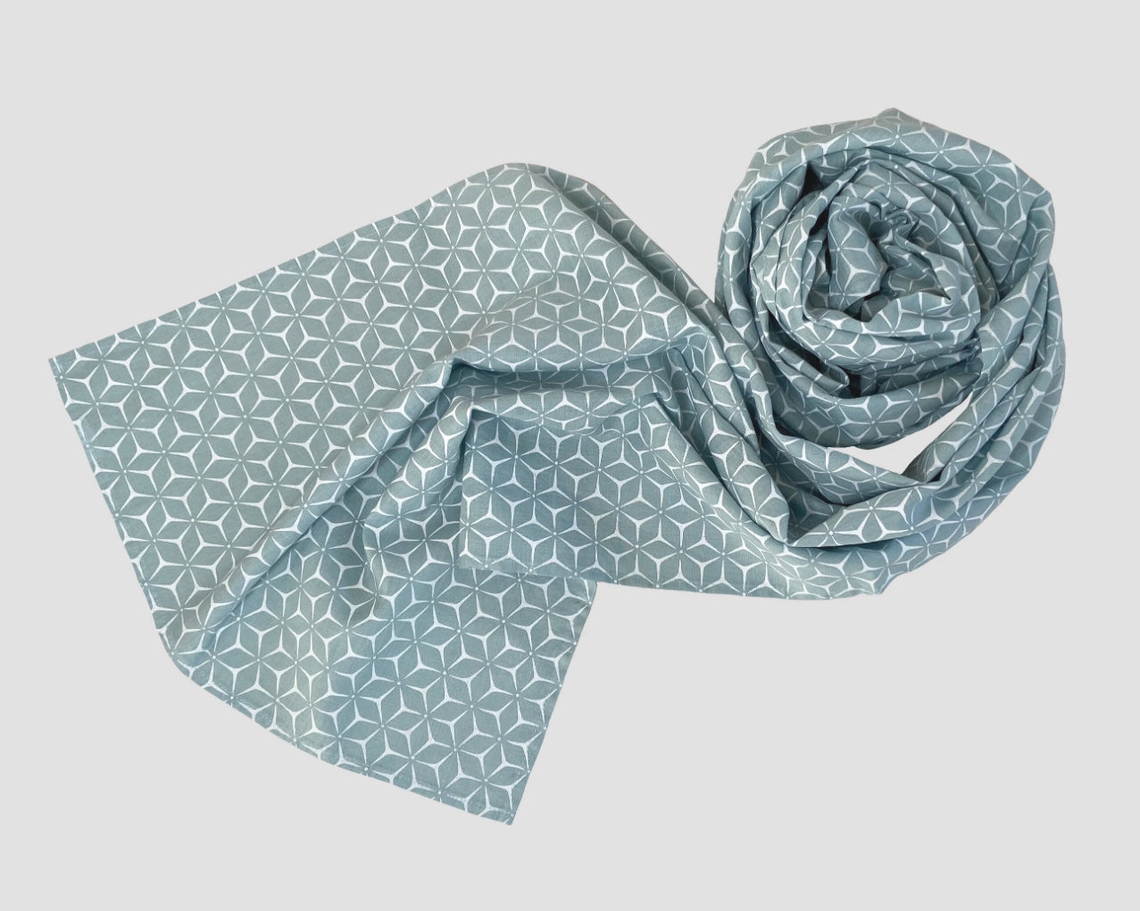 Long Linen Scarf/Shawl in Star Print