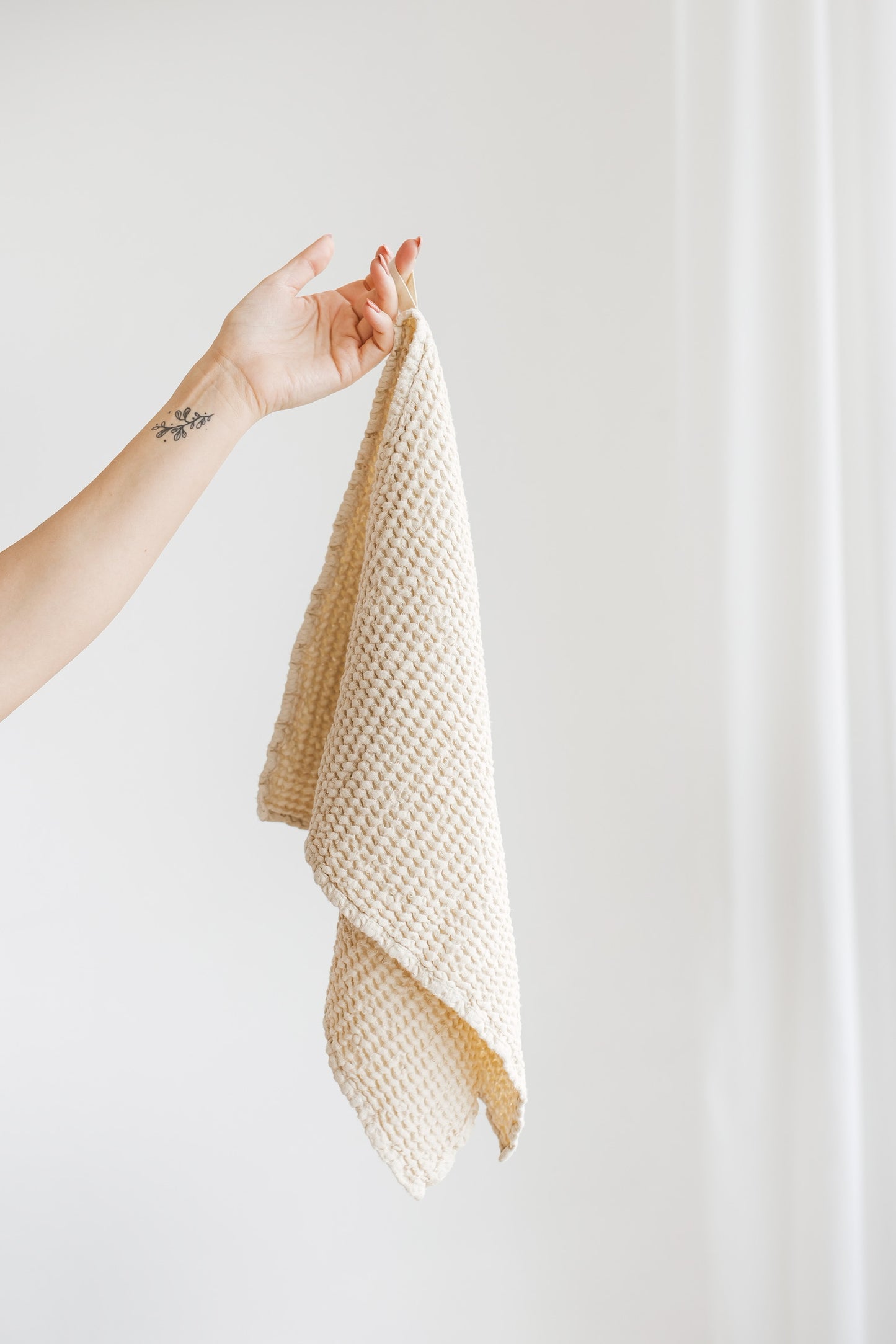 Puffy Waffle Linen Face Towel