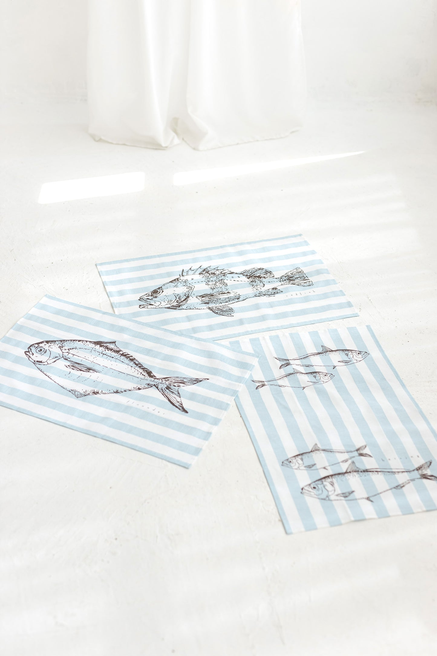 Linen Tea Towel Fish